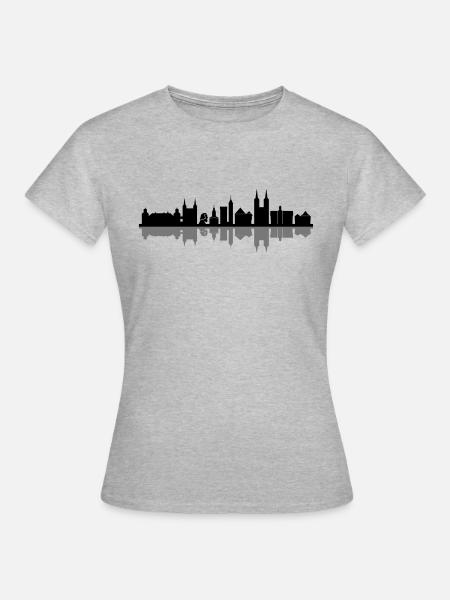 Skyline - Höxter - Frauen T-Shirt - Grau meliert