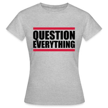 Barre Tout remettre en question - T-shirt Femme - gris chiné - Devant - AI Model Female 172 dark (172cm)