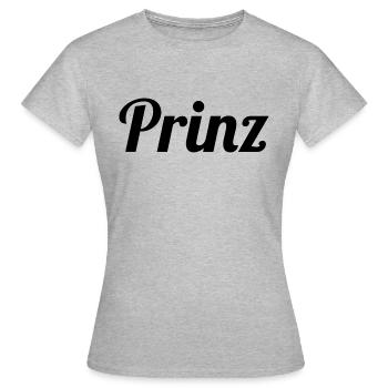 Prinz - Frauen T-Shirt - Grau meliert - Vorne - AI Model Female 172 dark (172cm)