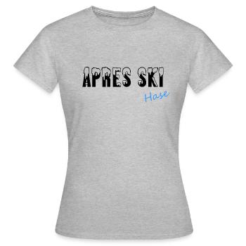 Apres Skihase - Frauen T-Shirt - Grau meliert - Vorne - AI Model Female 172 dark (172cm)