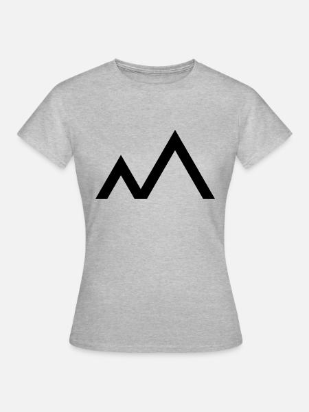 Berg und Tal - Frauen T-Shirt - Grau meliert