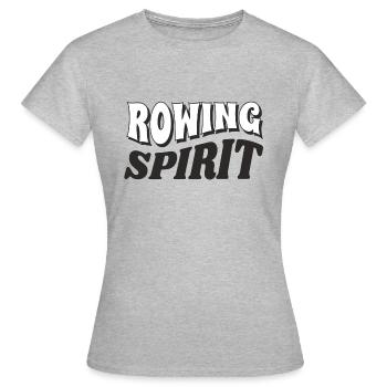 de l’aviron - Aviron - Rameur - Rameur - T-shirt Femme - gris chiné - Devant - AI Model Female 172 dark (172cm)