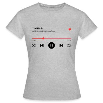Trance - Women's T-Shirt - heather grey - Front - AI Model Female 172 dark (172cm)