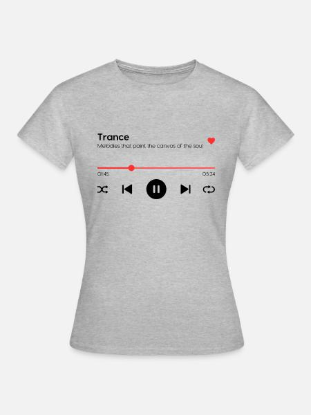 Trance - Frauen T-Shirt - Grau meliert