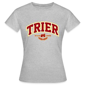 TRIER - Frauen T-Shirt - Grau meliert - Vorne - AI Model Female 172 dark (172cm)