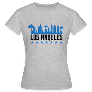 los angeles - Frauen T-Shirt - Grau meliert - Vorne - AI Model Female 172 dark (172cm)