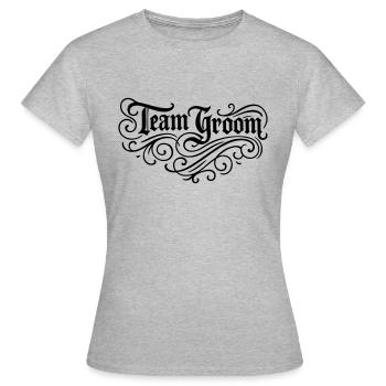 Team Groom - Women's T-Shirt - heather grey - Front - AI Model Female 172 dark (172cm)