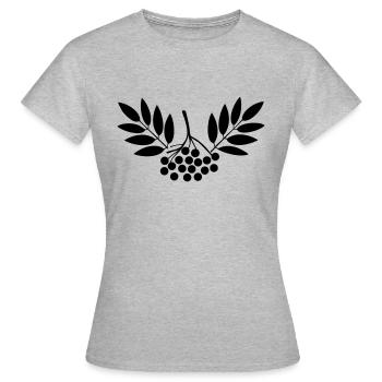 Rowan - Botanische Illustration - Frauen T-Shirt - Grau meliert - Vorne - AI Model Female 172 dark (172cm)