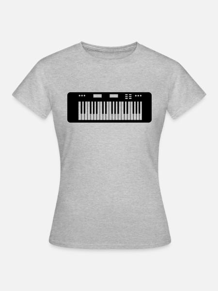keyboard - Frauen T-Shirt - Grau meliert