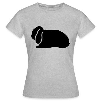 NHD Emblem Zwergwidder hase kaninchen widder - Frauen T-Shirt - Grau meliert - Vorne - AI Model Female 172 dark (172cm)