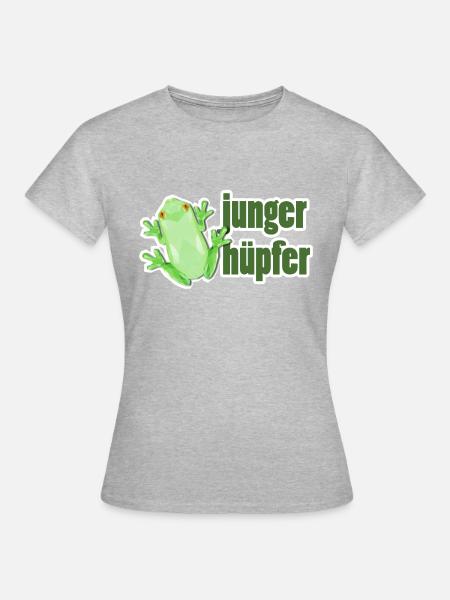 Junger Hüpfer - Frauen T-Shirt - Grau meliert