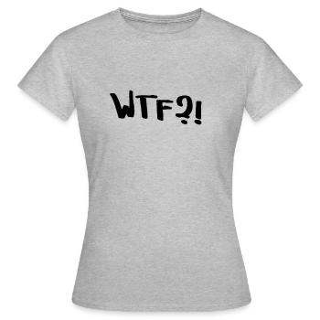 WTF?! - Frauen T-Shirt - Grau meliert - Vorne - AI Model Female 172 dark (172cm)