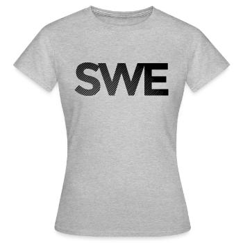 Suède Suède pays abréviation indicateur - T-shirt Femme - gris chiné - Devant - AI Model Female 172 dark (172cm)