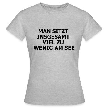 AM SEE - Frauen T-Shirt - Grau meliert - Vorne - AI Model Female 172 dark (172cm)