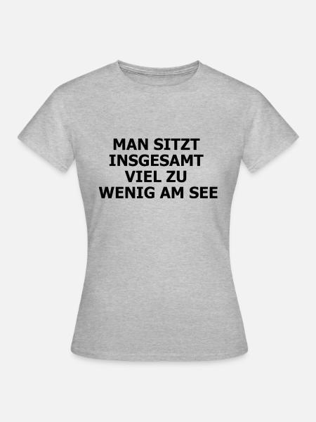 AM SEE - Frauen T-Shirt - Grau meliert