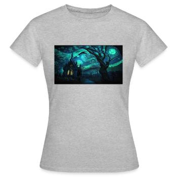 Night sky midnight - Frauen T-Shirt - Grau meliert - Vorne - AI Model Female 172 dark (172cm)