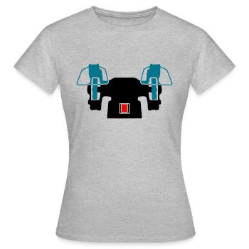 Bench edging machine 2 - Women's T-Shirt - heather grey - Front - AI Model Female 172 dark (172cm)
