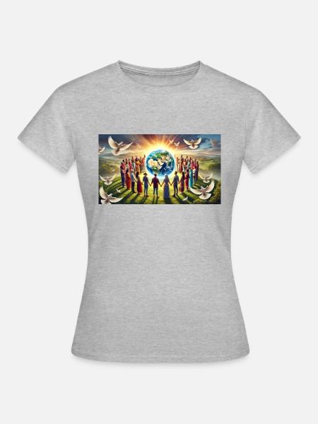 Alle Kulturen - Frauen T-Shirt - Grau meliert