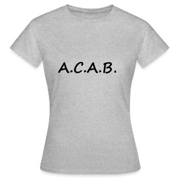 ACAB, loisirs, sports, 1312, police - T-shirt Femme - gris chiné - Devant - AI Model Female 172 dark (172cm)