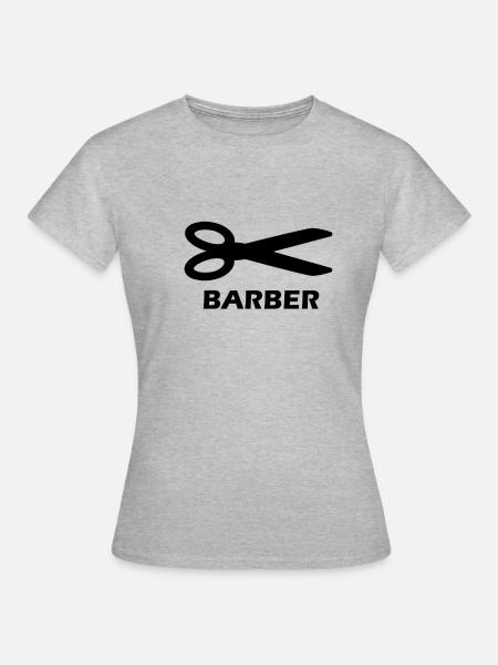 BARBER - Frauen T-Shirt - Grau meliert