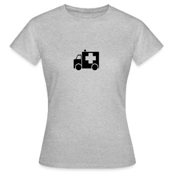 Krankenwagen - Frauen T-Shirt - Grau meliert - Vorne - AI Model Female 172 dark (172cm)