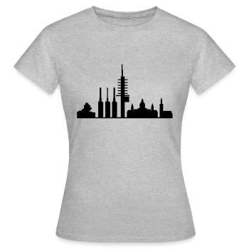 Hanovre - T-shirt Femme - gris chiné - Devant - AI Model Female 172 dark (172cm)