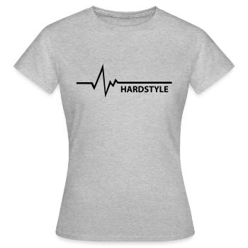 HARDSTYLE MUSIC FREQUENCE BASS LINE - Women's T-Shirt - heather grey - Front - AI Model Female 172 dark (172cm)