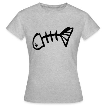 Arête de poisson - T-shirt Femme - gris chiné - Devant - AI Model Female 172 dark (172cm)