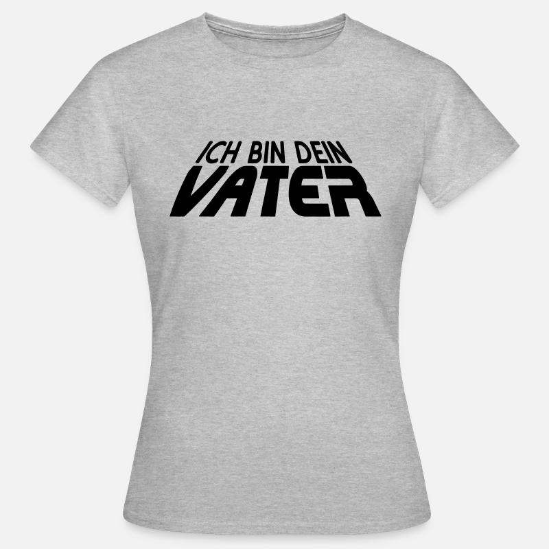 Ich bin dein VATER 3D (1c) - Frauen T-Shirt - Grau meliert