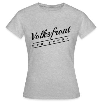 volksfront von judäa - Frauen T-Shirt - Grau meliert - Vorne - AI Model Female 172 dark (172cm)
