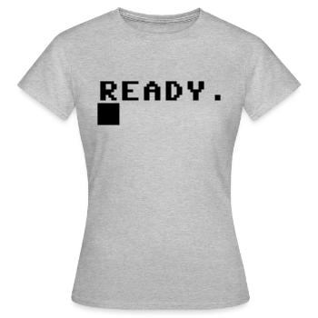 Invite de démarrage C-64 - T-shirt Femme - gris chiné - Devant - AI Model Female 172 dark (172cm)