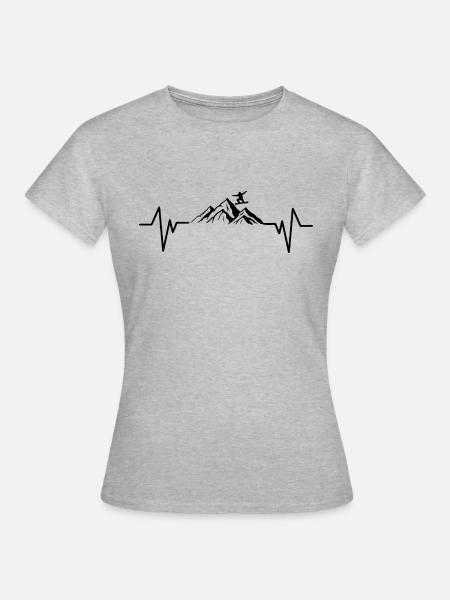 Snowboard Snowboarder - Frauen T-Shirt - Grau meliert