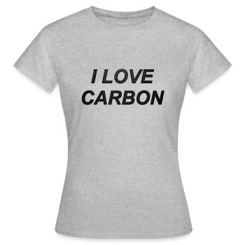 I Love Carbon Dark - Women's T-Shirt - heather grey - Front - AI Model Female 172 dark (172cm)