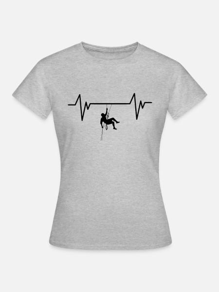 climbing - Frauen T-Shirt - Grau meliert