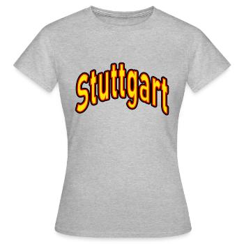 Stuttgart - T-shirt Femme - gris chiné - Devant - AI Model Female 172 dark (172cm)