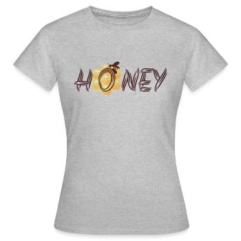 Honey - Women's T-Shirt - heather grey - Front - AI Model Female 172 dark (172cm)