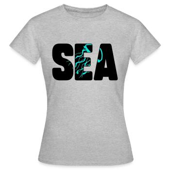 Sea - Women's T-Shirt - heather grey - Front - AI Model Female 172 dark (172cm)