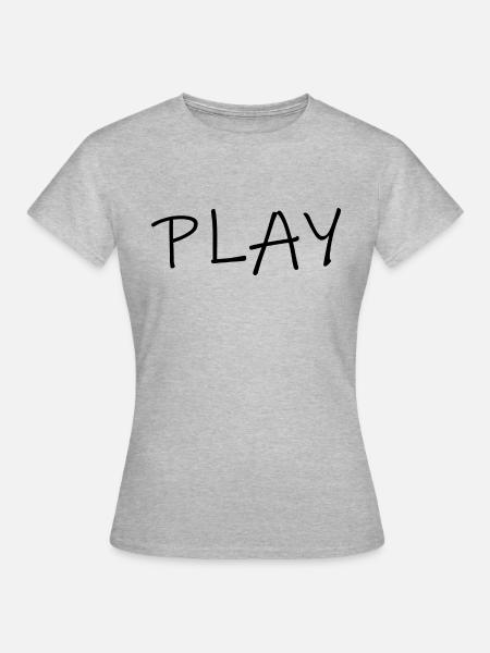 PLAY - Frauen T-Shirt - Grau meliert
