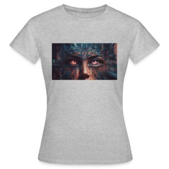 Percée DMT - T-shirt Femme - gris chiné - Devant - AI Model Female 172 dark (172cm)