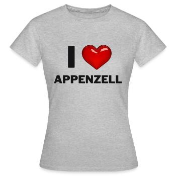 J’aime Appenzell - T-shirt Femme - gris chiné - Devant - AI Model Female 172 dark (172cm)