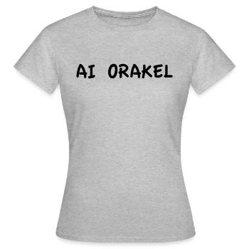 Oracle IA - T-shirt Femme - gris chiné - Devant - AI Model Female 172 dark (172cm)