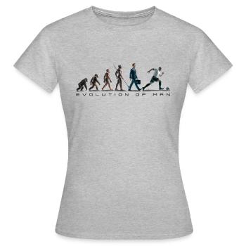 Evolution Football Artboard 1 Copy - Women's T-Shirt - heather grey - Front - AI Model Female 172 dark (172cm)