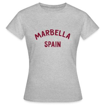 Marbella Spain Spanien Espana - Frauen T-Shirt - Grau meliert - Vorne - AI Model Female 172 dark (172cm)