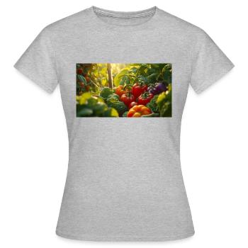 Poivron - T-shirt Femme - gris chiné - Devant - AI Model Female 172 dark (172cm)