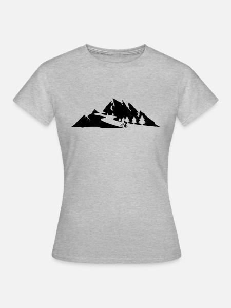 Mountenbiker - Frauen T-Shirt - Grau meliert