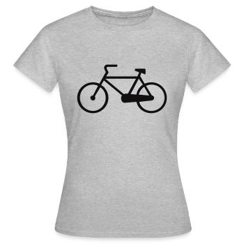 Fahrrad,Zweirad,Rennrad,Student,Universität - Frauen T-Shirt - Grau meliert - Vorne - AI Model Female 172 dark (172cm)