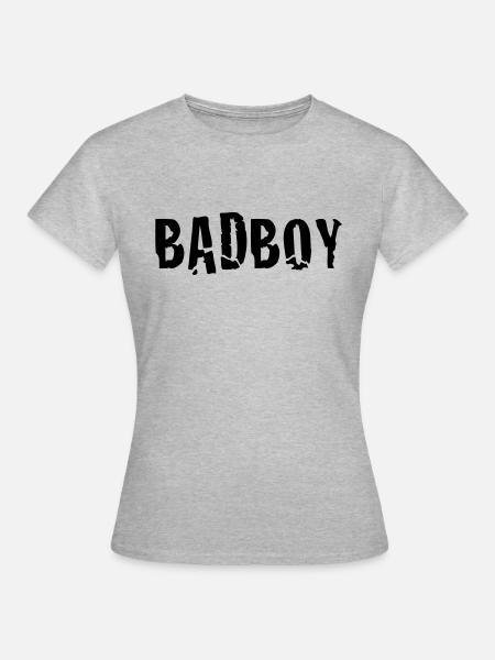 badboy - Frauen T-Shirt - Grau meliert