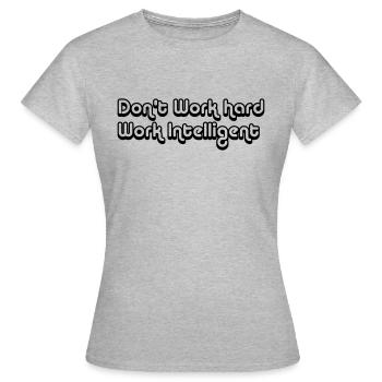 INTELLIGENTE ARBEITEN - Frauen T-Shirt - Grau meliert - Vorne - AI Model Female 172 dark (172cm)