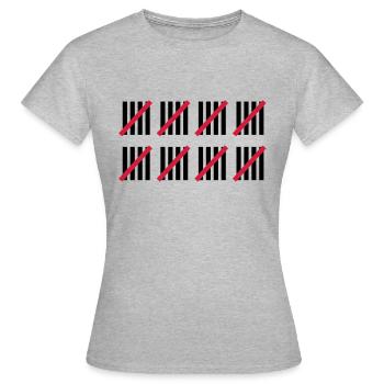 40 . Geburtstag - Frauen T-Shirt - Grau meliert - Vorne - AI Model Female 172 dark (172cm)