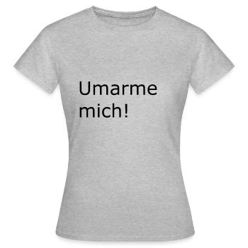 Embrasse moi - T-shirt Femme - gris chiné - Devant - AI Model Female 172 dark (172cm)